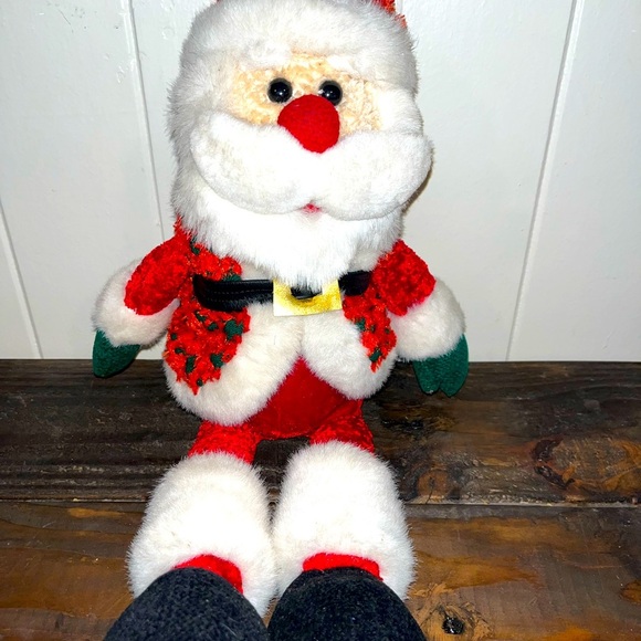 Vintage Santa Claus Plush Fiesta 10” Christmas Shelf Sitter. Great Condition. - Picture 1 of 3